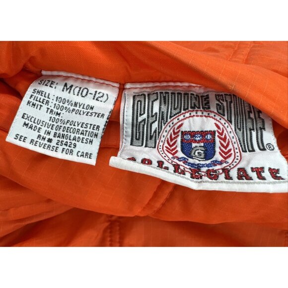 Vintage Auburn Tigers Puffer Jacket Reversible Kids Medium 10-12 Hooded Thick - Picture 4 of 16